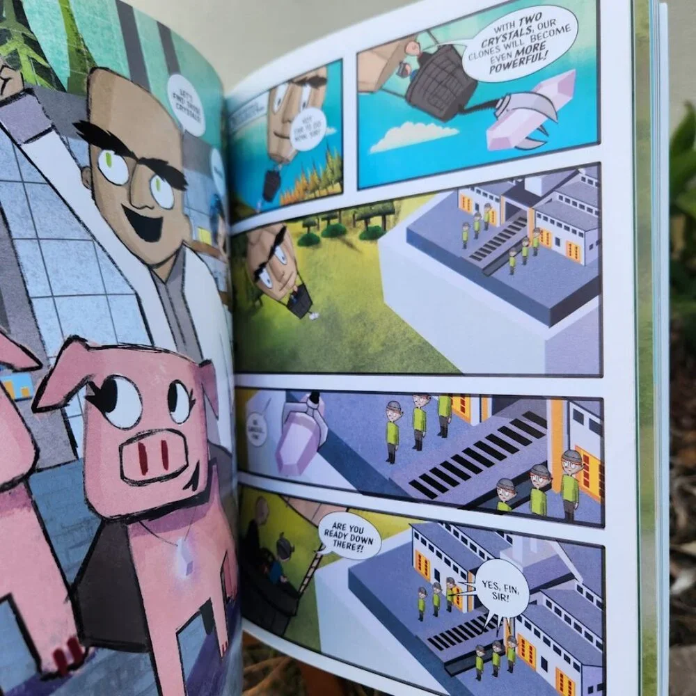 Trayaurus and the Enchanted Crystal Comic Book DanTDM Minecraft comicbook NEW Pa